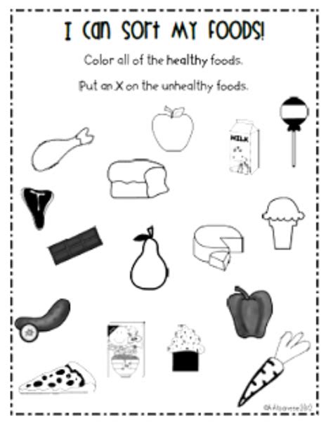 healthy eating kindergarten worksheets happy healthy eating