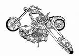 Coloring Pages Motorcycle Printable Harley Davidson Motor Clipart Cycle Cartoon Clip sketch template