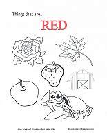 red color activity colouring pages