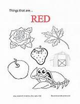 Preschool Red Color Coloring Activities Pages Activity Printable Colors Colouring Learning Book Orange Kids Cover sketch template