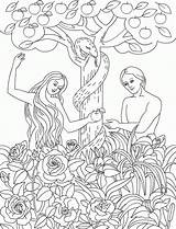 Eve Adam Eden Coloring Garden Serpent Fruit Forbidden Eat Pages Temp Bible Apple Netart Drawing Colouring Et Color Book Printable sketch template