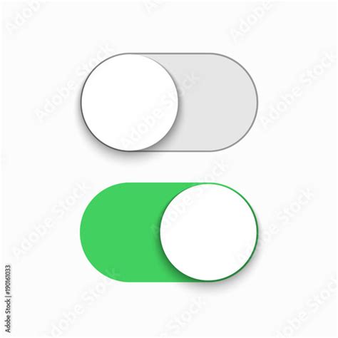 vector modern green slider button  white background stockfotos und
