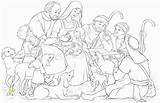 Shepherds Nativity sketch template