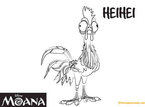 heihei  moana disney coloring page  coloring pages