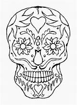 Coloring Tattoo Skull Pages Comments sketch template