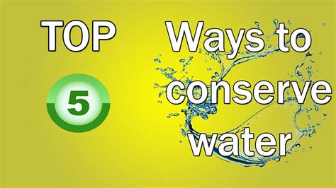 top  ways  conserve water youtube