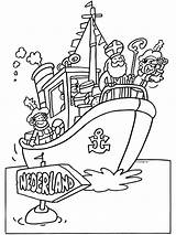 Sinterklaas Intocht Stoomboot Sint Peuters Kleuters Nederland sketch template