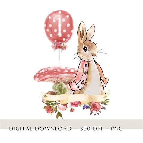 flopsy bunny png peter rabbit st birthday png peter rabbit etsy