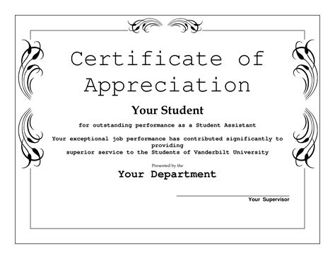 student appreciation award templates  allbusinesstemplatescom