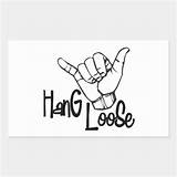 Hang Loose Sign Template Hand Sketch sketch template