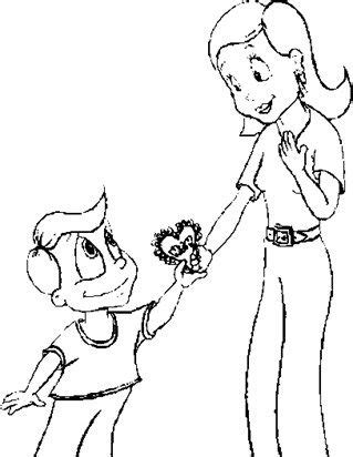 mother son coloring pages