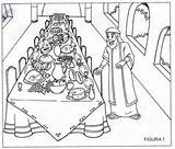 Bible Banquet Parable Parables Sunday Lds sketch template