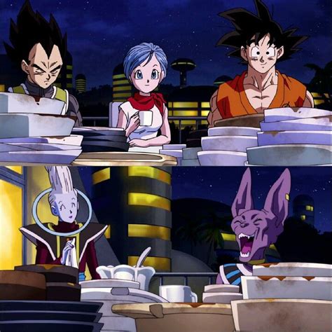 Bulma Vegeta Goku Beerus And Whis Goku Bulma Anime