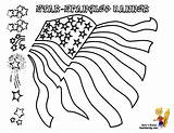 Banner Spangled Coloring Pages Flag Star Printable Kindergarten Yescoloring Curriculum July Color Usa Kids Choose Board Fathers Founding sketch template