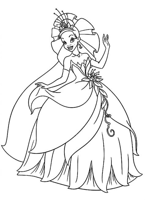 princess tiana coloring pages printable coloringmecom