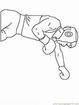 Boxer Coloring Boxing Pages Printable Sports Kids Color sketch template