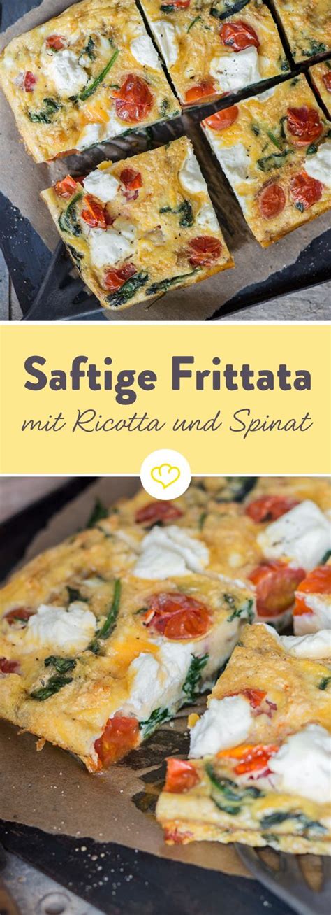 saftige frittata mit ricotta tomaten und spinat rezept