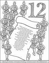 Christmas Coloring Days Pages Drummers Drumming Twelve 12th Printable Catholic Color Getcolorings Twelfth Eleven Thecatholickid sketch template