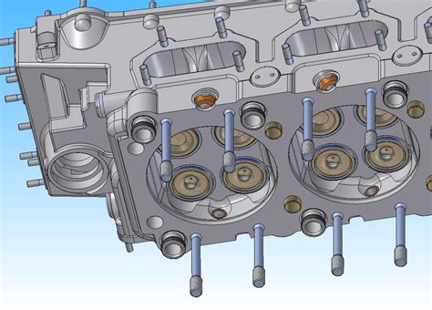 rolls royce merlin engine head  cad model library