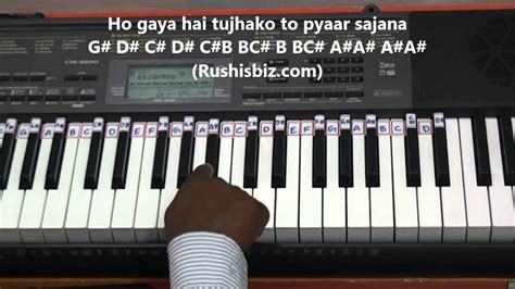 ho gaya hai tujhko toh pyar sajna piano tutorials  songs book
