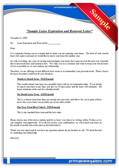 printable standard lease agreement form generic