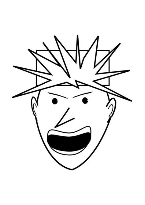 coloring page angry youth  printable coloring pages img