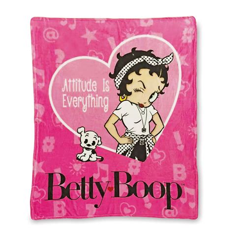 Betty Boop Attitude Is Everything Throw Blanket Collections Etc