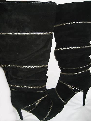 New Victoria Secret Suede Slouch Zipper Stiletto Boot 9