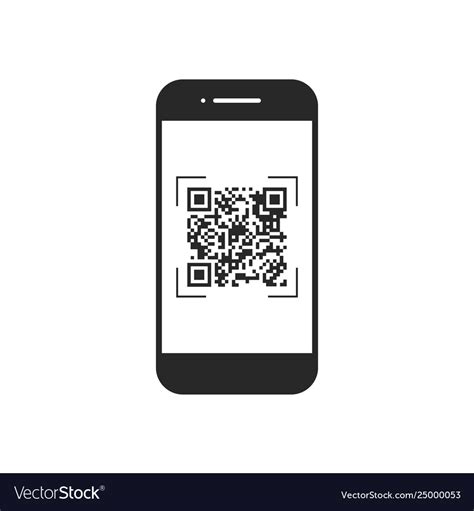 scan qr code  mobile phone symbol app vector image