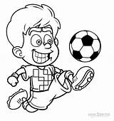Football Coloring Pages Player Kids Printable Colouring Choose Board Drawing sketch template