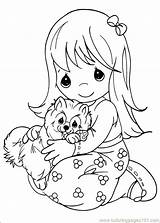 Girl Baby Coloring Pages Getcolorings Color Printable Precious Moments Print sketch template