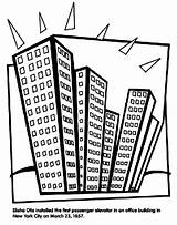 Elevator Coloring Pages People First Crayola Drawing Color Office Getdrawings York City Skyscraper Choose Board Building sketch template