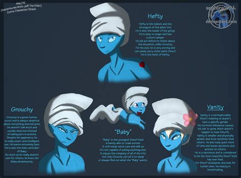 Awjtk Comic Character Sheet Smurfs By Sapphiresenthiss