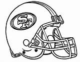 Coloring 49ers Helmet Football Pages Nfl Francisco San Helmets Logo Cowboys Dallas Chiefs Print Drawings Patriots American Packers Steelers Bay sketch template