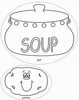 Soup Coloring Pages Stone Printable Template Pot Kids Potato Getcolorings Popular Color Vegetable Anycoloring Coloringhome sketch template