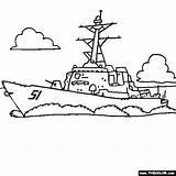 Navy Coloring Battleship Ship Drawing Destroyer Pages Burke Arleigh Naval Guided Missile Easy Draw Getdrawings Thecolor Frigate Battle Designlooter sketch template