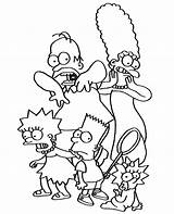 Simpsons Coloring Family Pages Color Topcoloringpages Book Print sketch template