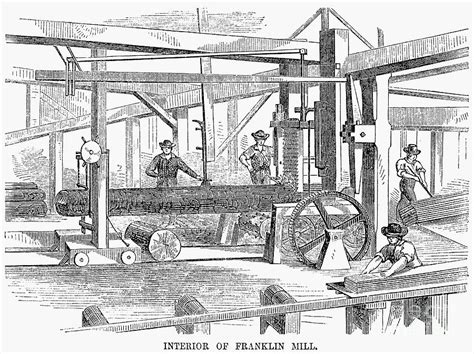 new england sawmill 1850 photograph by granger