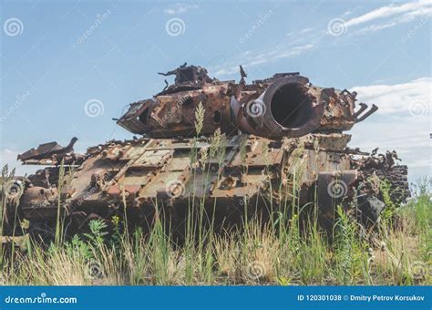 military tank artillery tracked   field stock photo image  exterminated attack