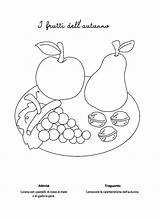 Autunno Frutti Maestra sketch template