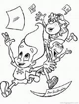 Jimmy Neutron Coloring Pages Books Last sketch template