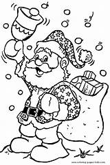 Coloring Pages Christmas Holiday Season Color Santa Sheets Claus Bell Printable Found sketch template