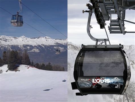 ski lift  veysonnaz piste de lours   man gondola