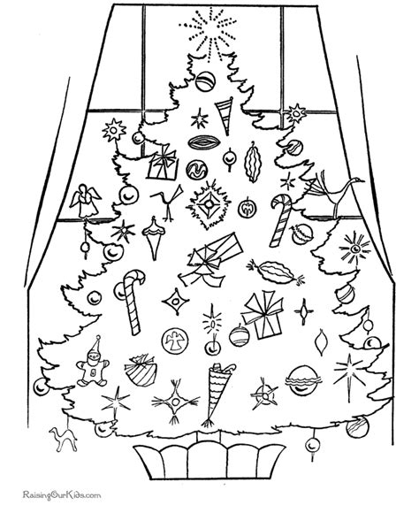 printable christmas coloring pictures  christmas tree