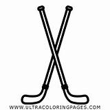 Hockey Coloring Stick Pages sketch template