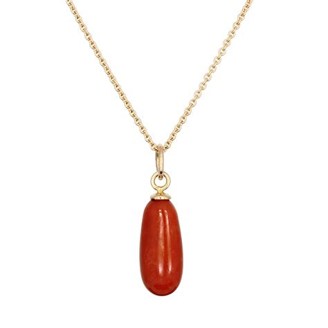 bloedkoraal pendant necklace beauty drop necklace