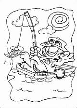 Garfield Pescando Grandpa Tudodesenhos Colorir sketch template