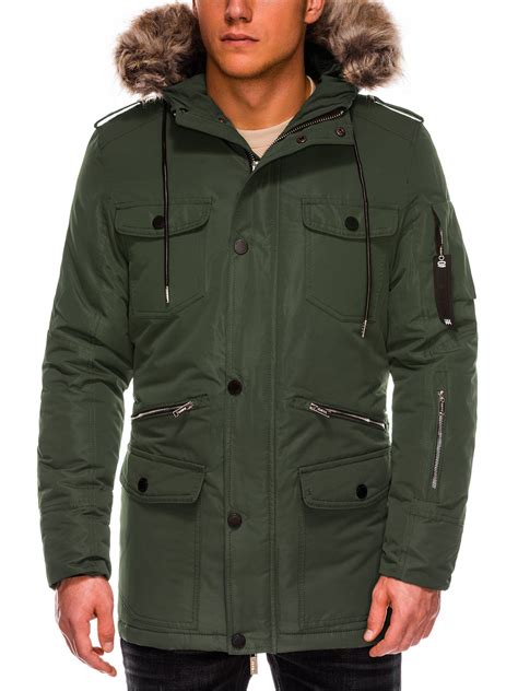 mens winter parka jacket  olive modone wholesale clothing