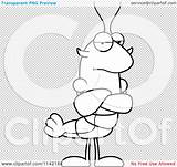 Grumpy Mascot Crawdad Lobster Character Outlined Coloring Clipart Cartoon Vector Illustration Thoman Cory Regarding Notes Quick sketch template