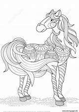 Zentangle Coloring Adults Horse Pages Lovely Printable sketch template